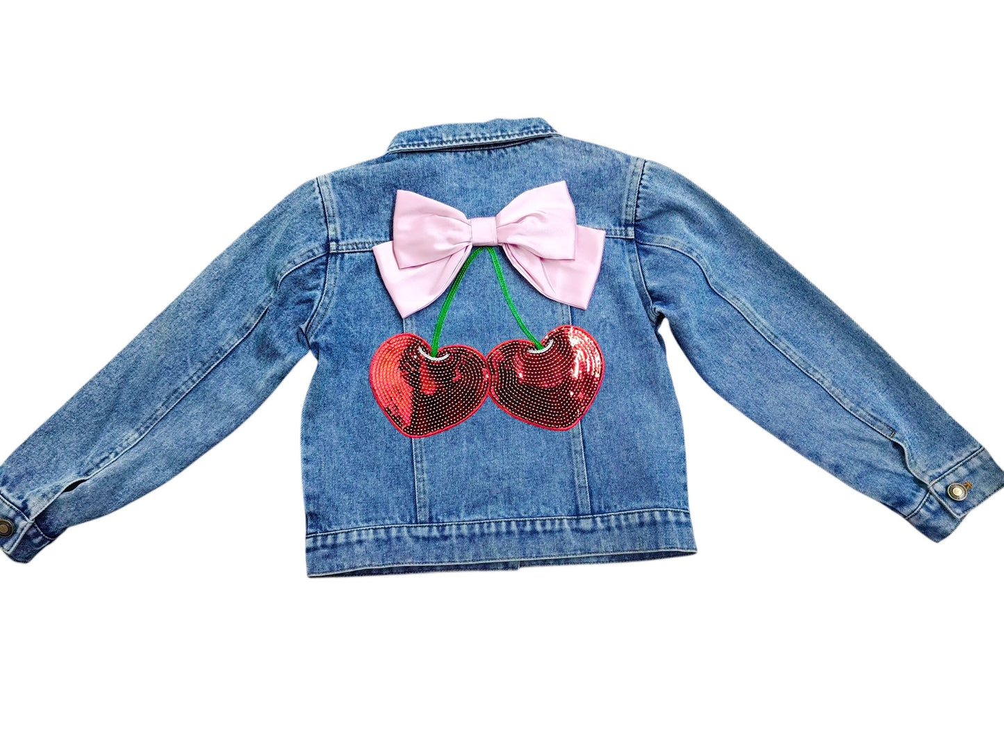 Cherry and Bow Denim Jacket (PREORDER)