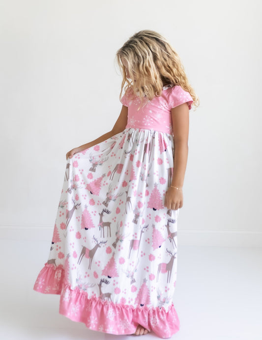 PINK DEER LOUNGE PLAY GOWN