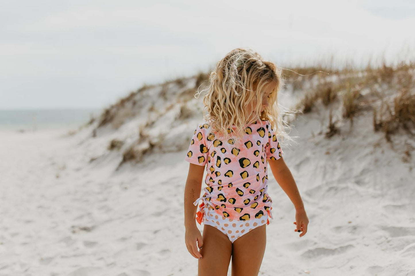 PINK LEOPARD RADH GUARD SWIMSUIT