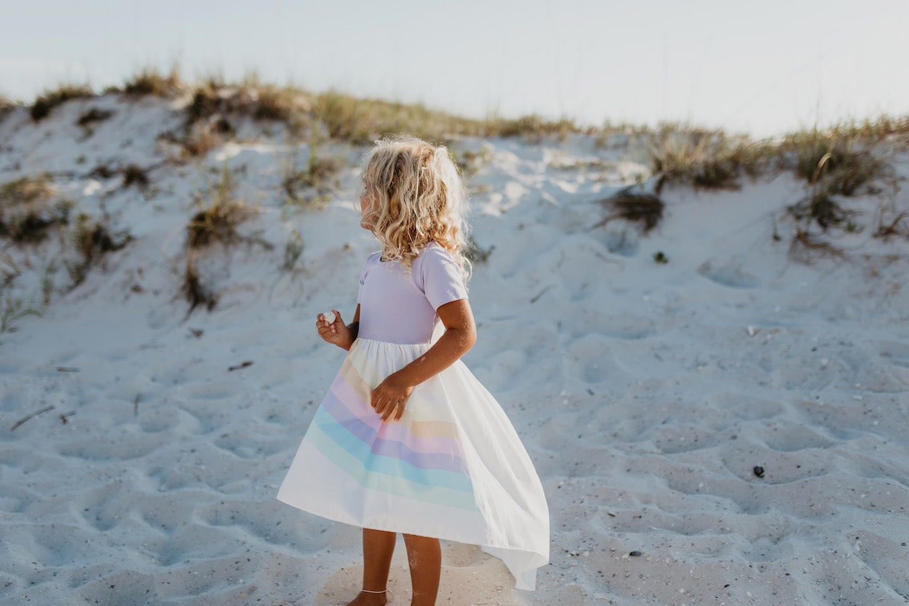 LAVENDER RAINBOW DRESS