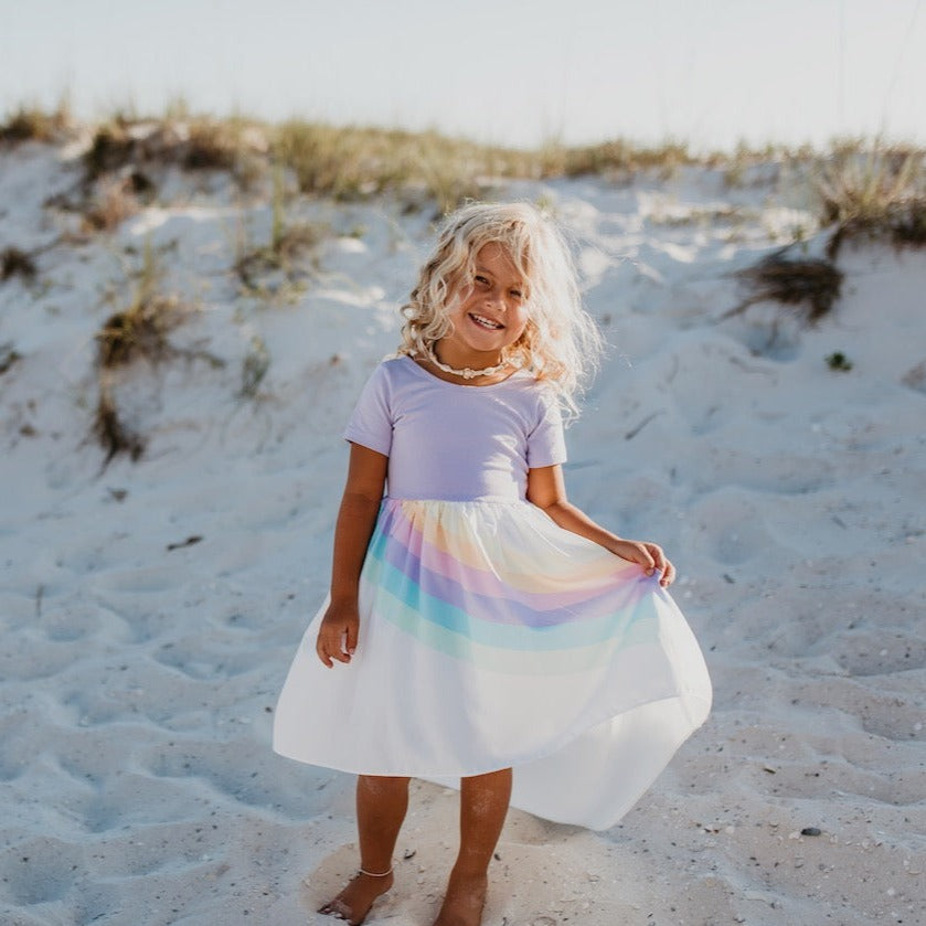 LAVENDER RAINBOW DRESS