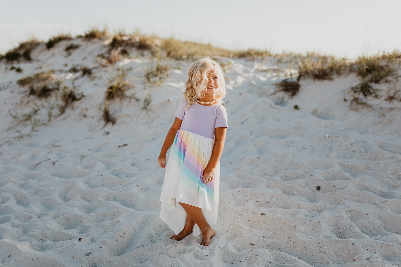 LAVENDER RAINBOW DRESS