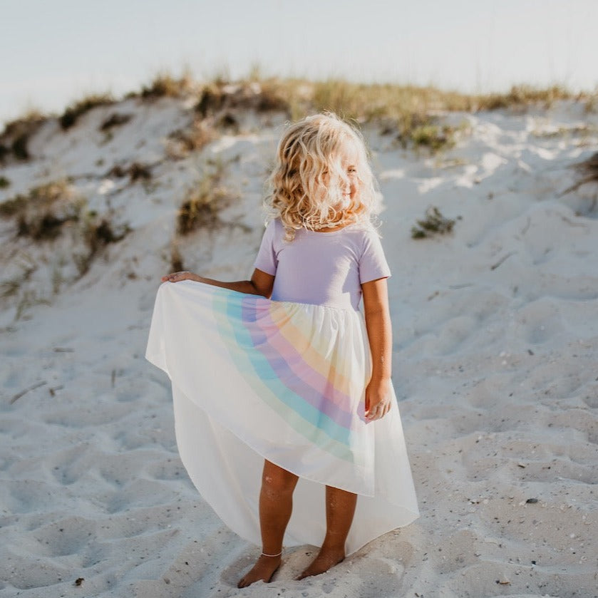 LAVENDER RAINBOW DRESS