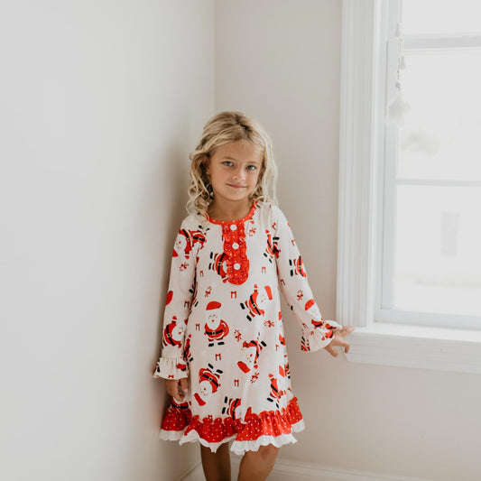 RED SANTA LOUNGE PLAY GOWN