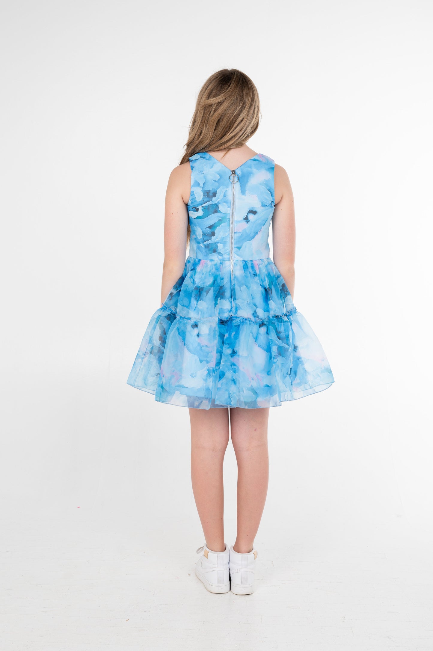 BECKY BLUE ORGANZA DRESS