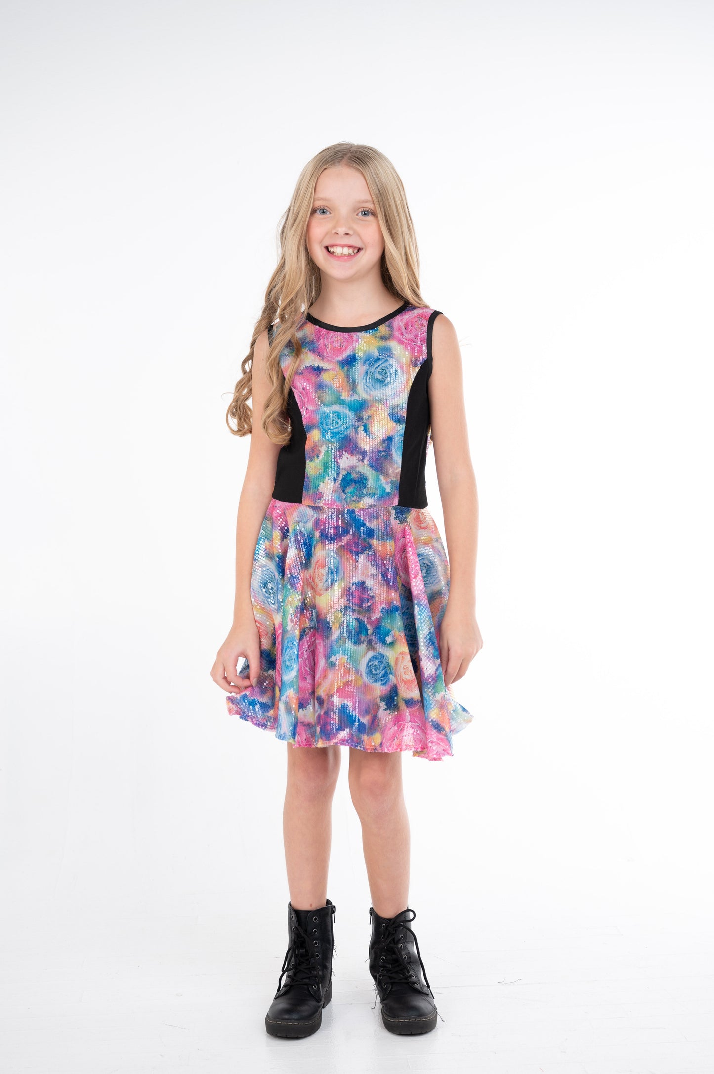 ARIEL SEQUIN FLORAL DRESS