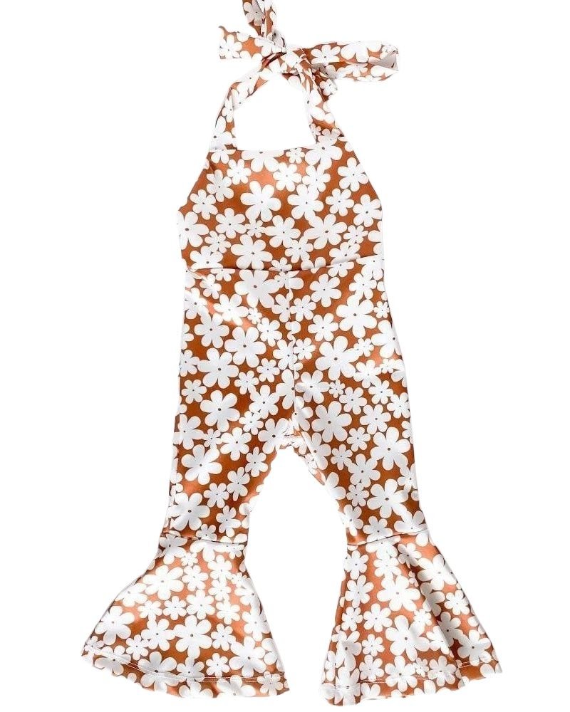 PLEATED BELL BOTTOM JUMPSUIT - FLOWER CHILD