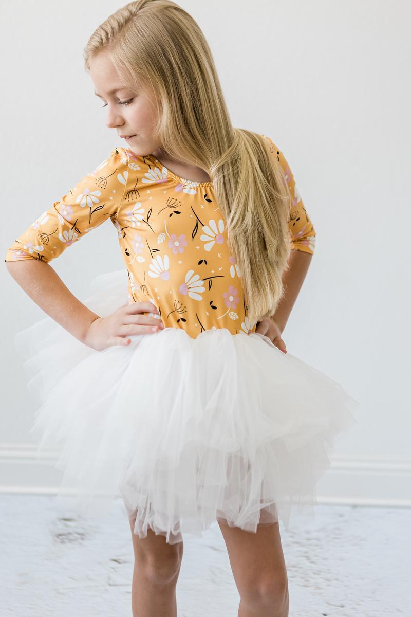 DANDELIONS IN FALL 3/4 TUTU LEOTARD