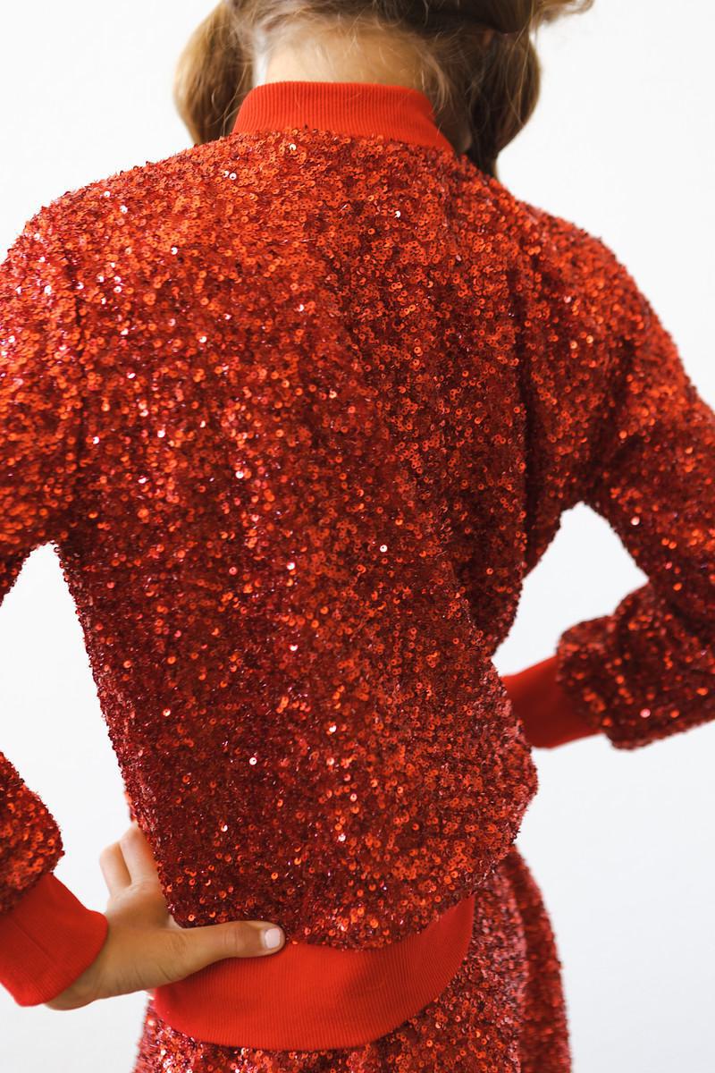 RED SEQUIN JACKET