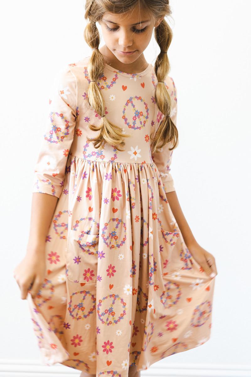 FLOWER CHILD POCKET TWIRL DRESS