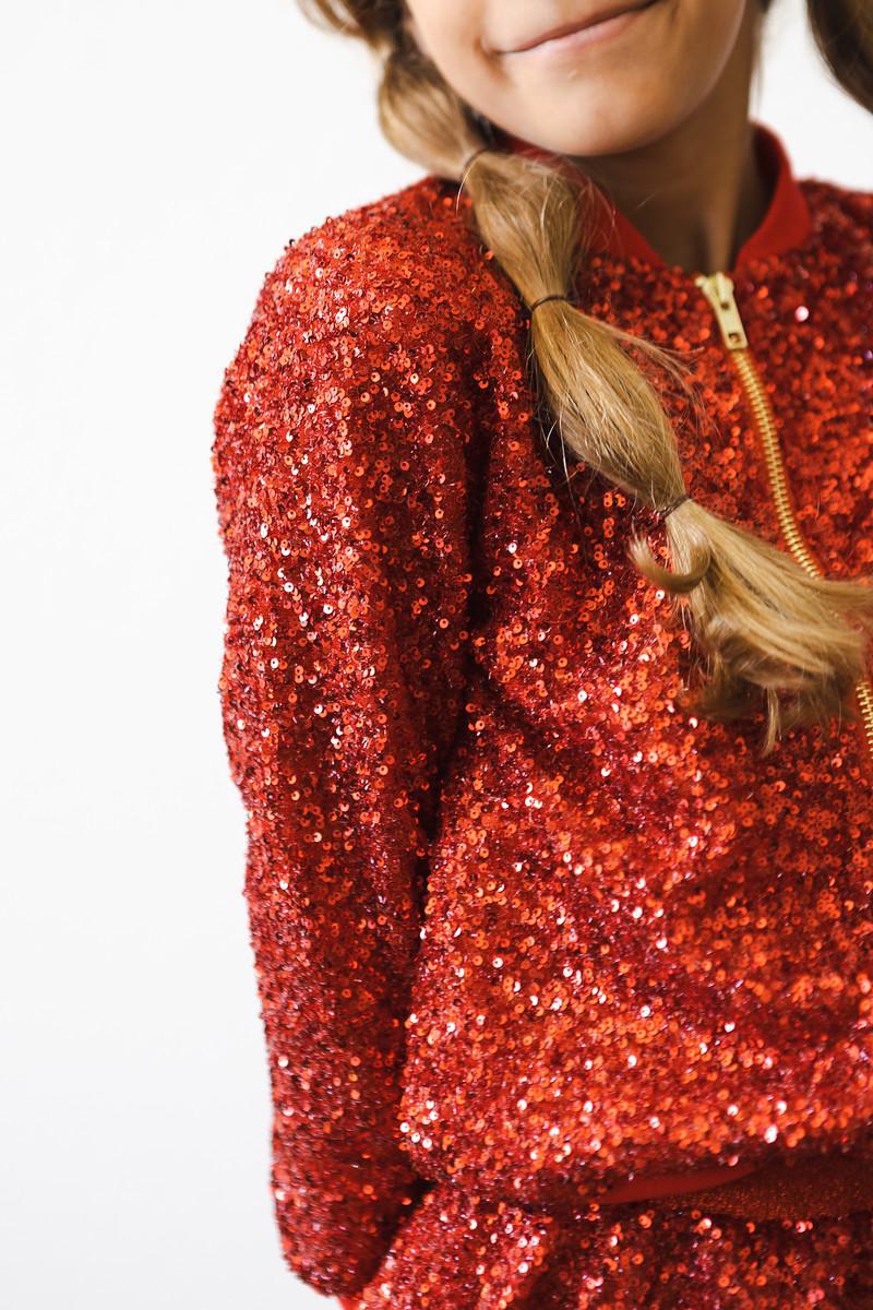 RED SEQUIN JACKET