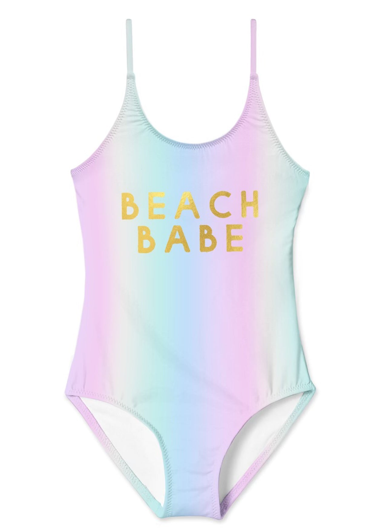 BEACH BABE RAINBOW SWIMSUIT