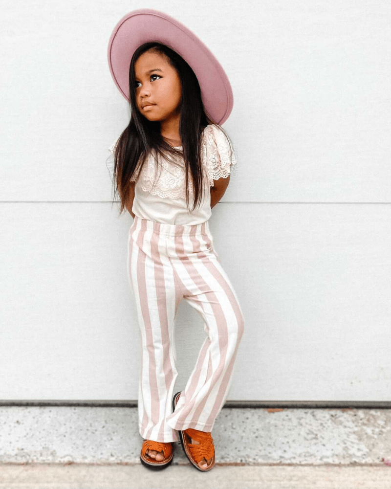 BOHO BELL BOTTOMS - PEACHES 'N CREAM STRIPES