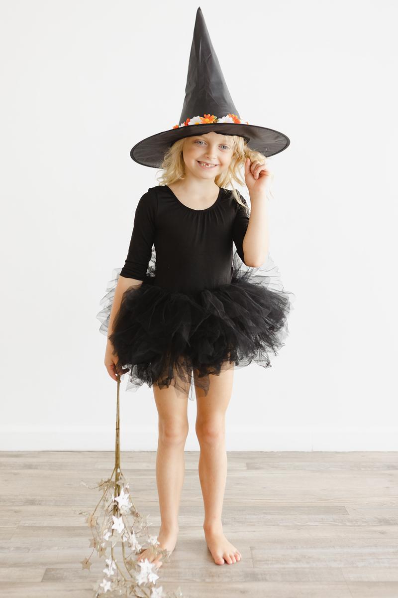 BLACK 3/4 TUTU LEOTARD