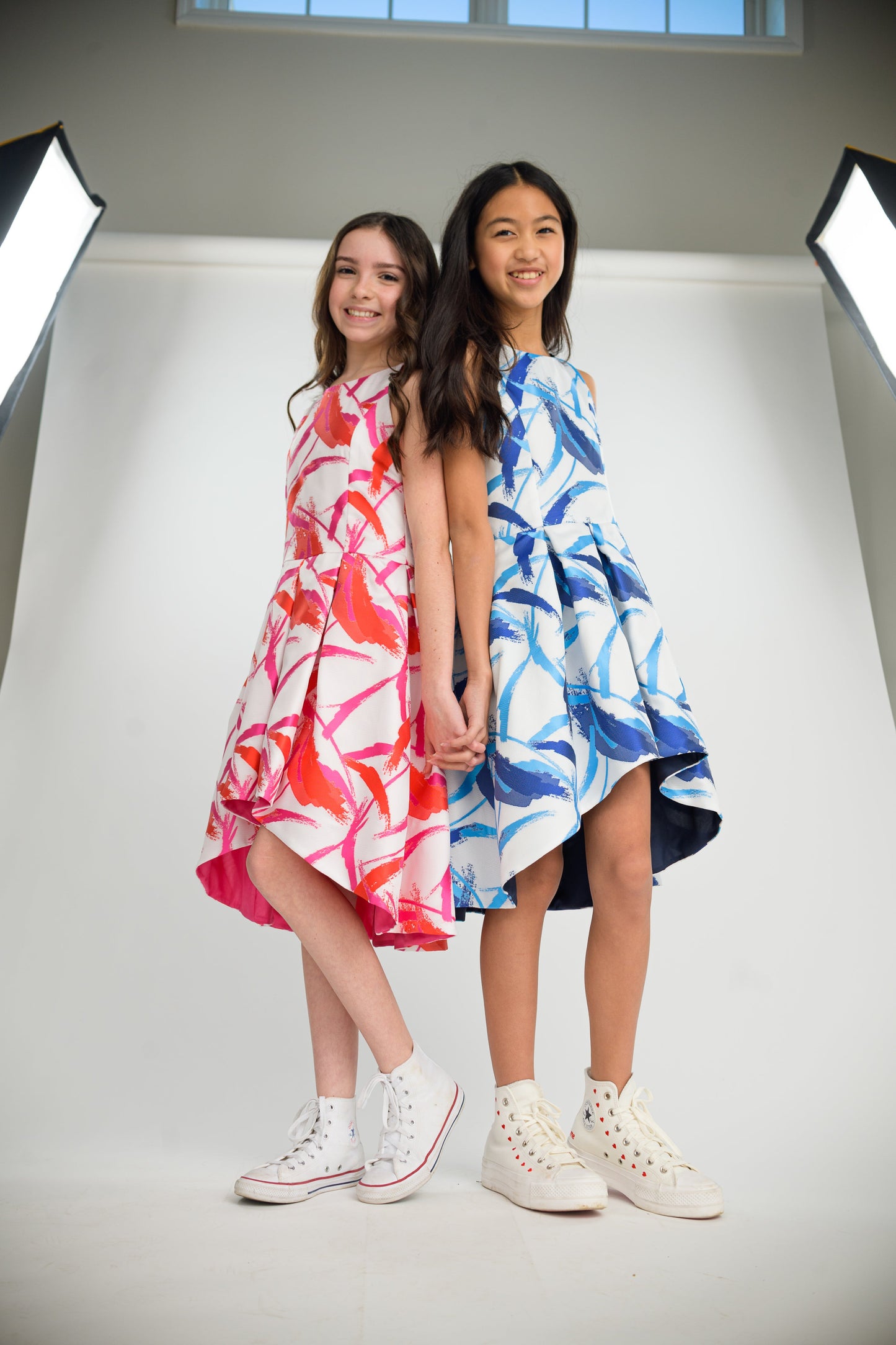 ANDREA PINK ABSTRACT DRESS