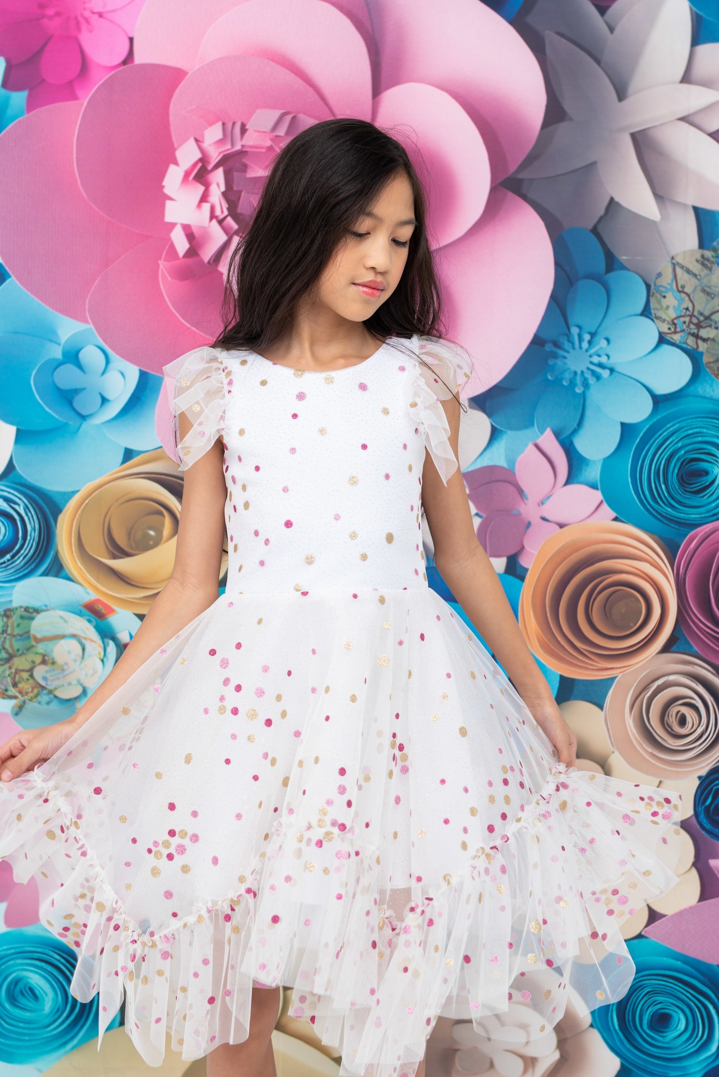 OLIVIA SPARKLE DOT TULLE DRESS