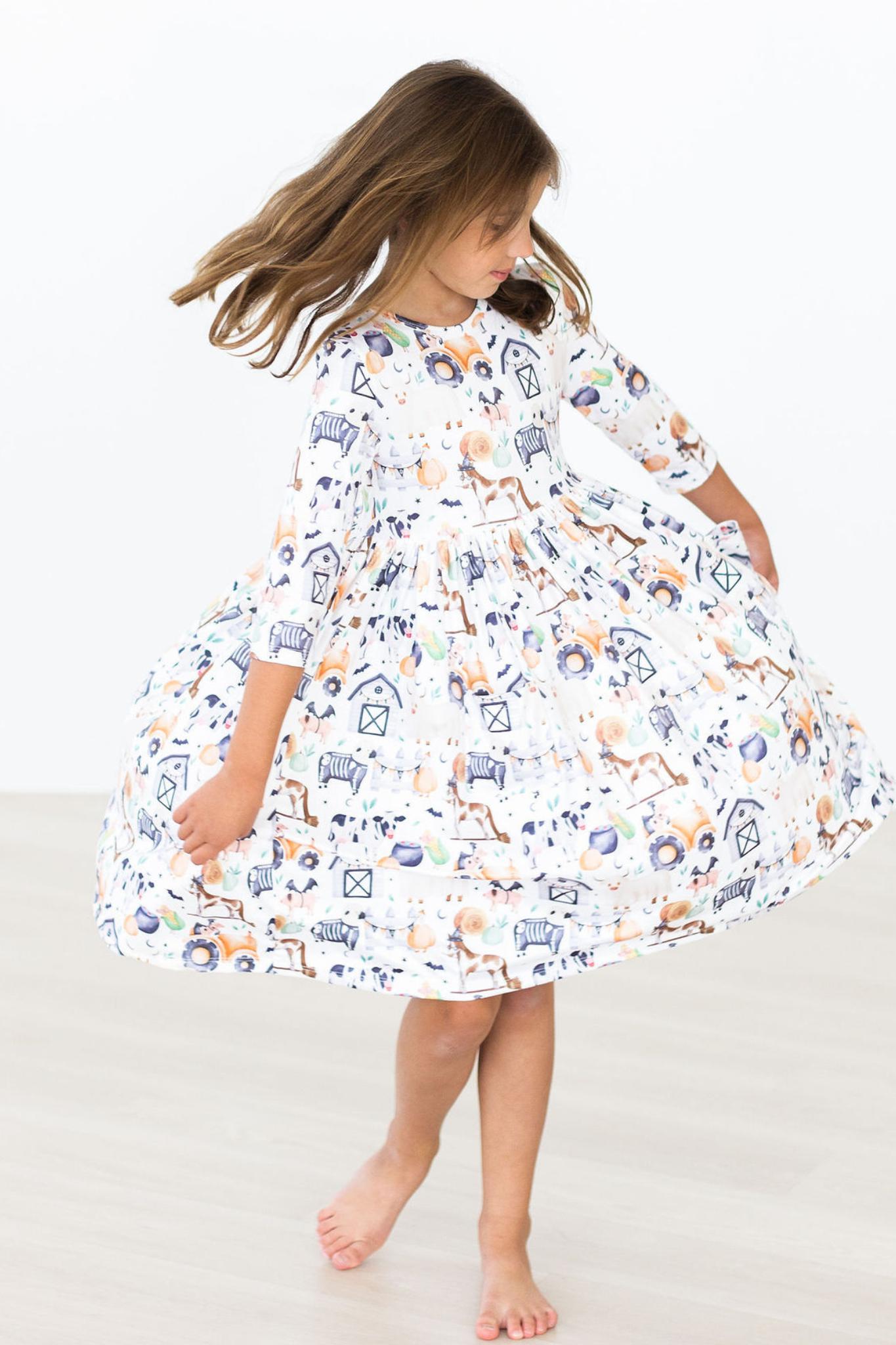 STAY SPOOKY POCKET TWIRL DRESS