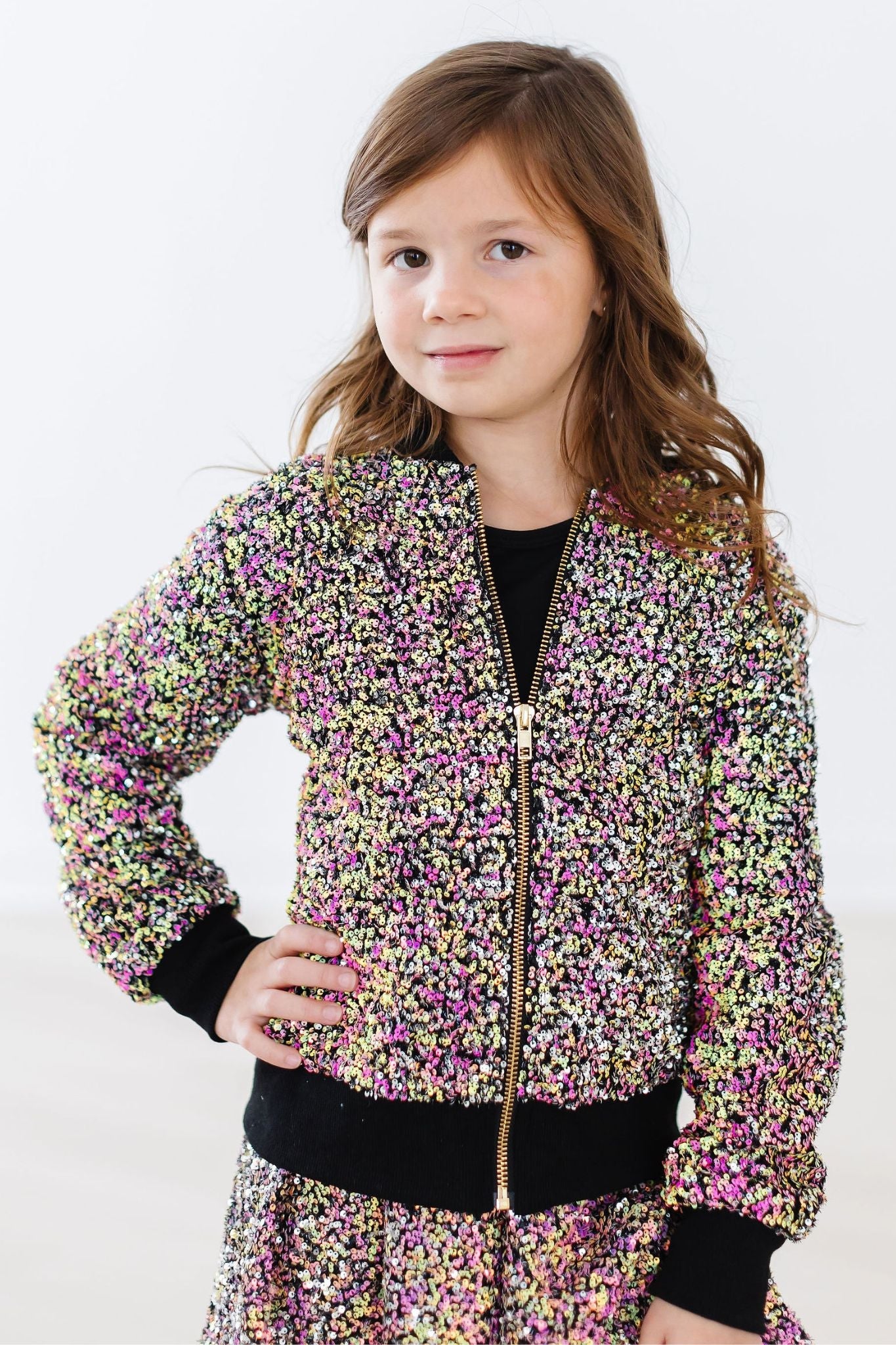 RAINBOW SEQUIN JACKET