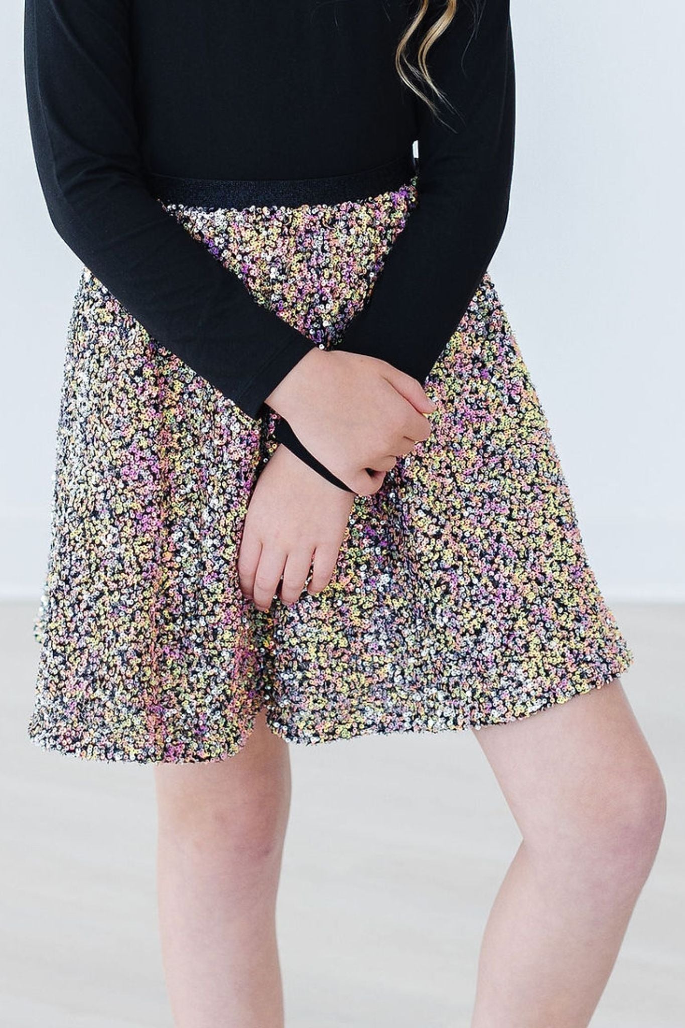 RAINBOW SEQUIN TWIRL SKIRT