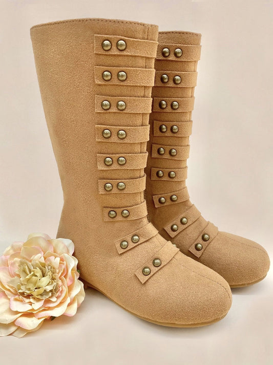 MILITARY STYLE STUDDED BOOTS