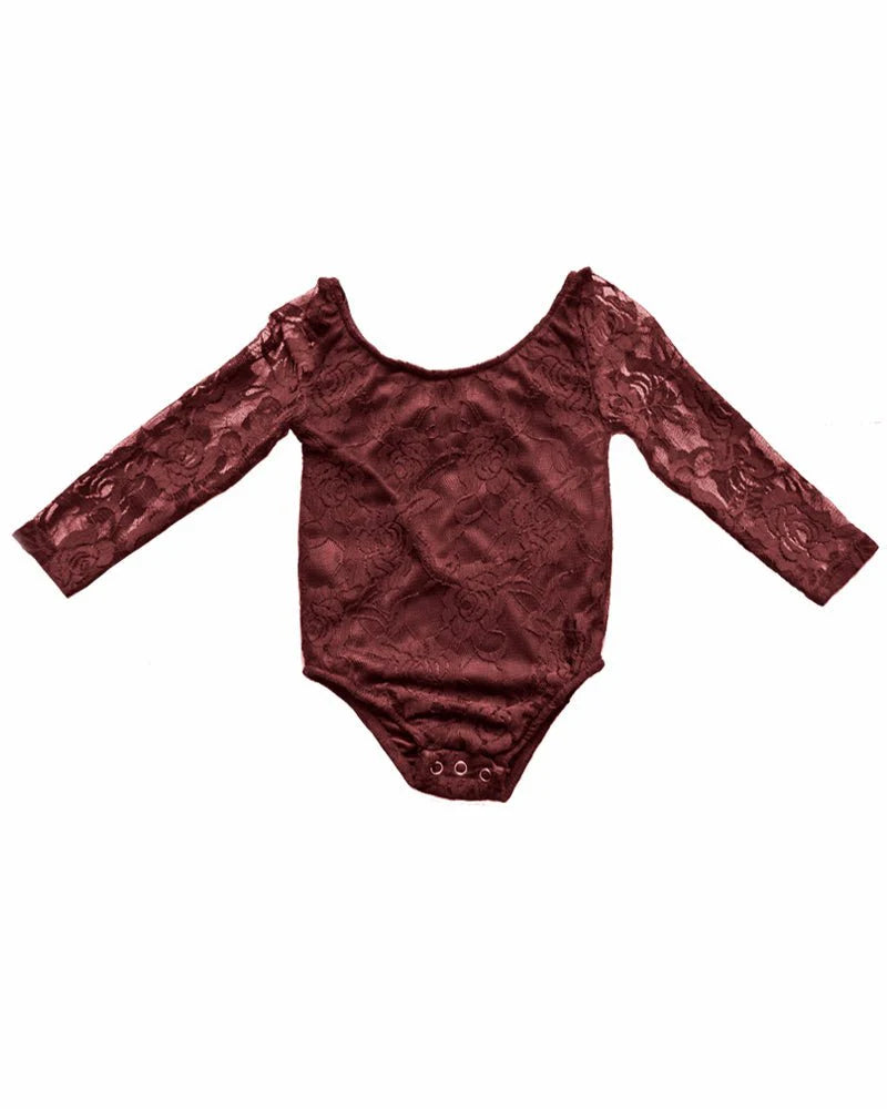 LACE LEOTARD - WINE