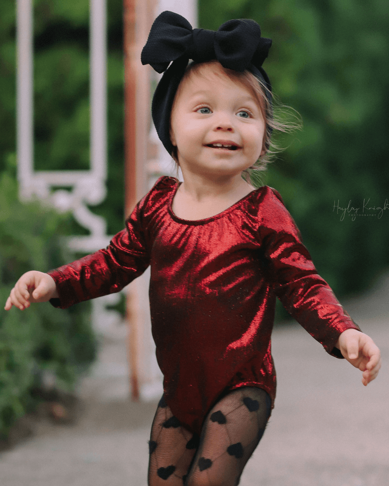 LONG SLEEVE LEOTARD - TIME-TO-SHINE WINE