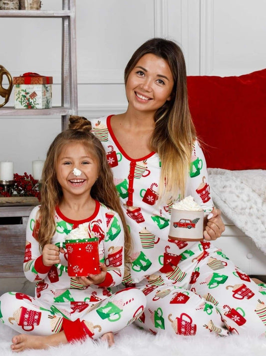 MOMMY AND ME CHRISTMAS COCOA PAJAMA SET