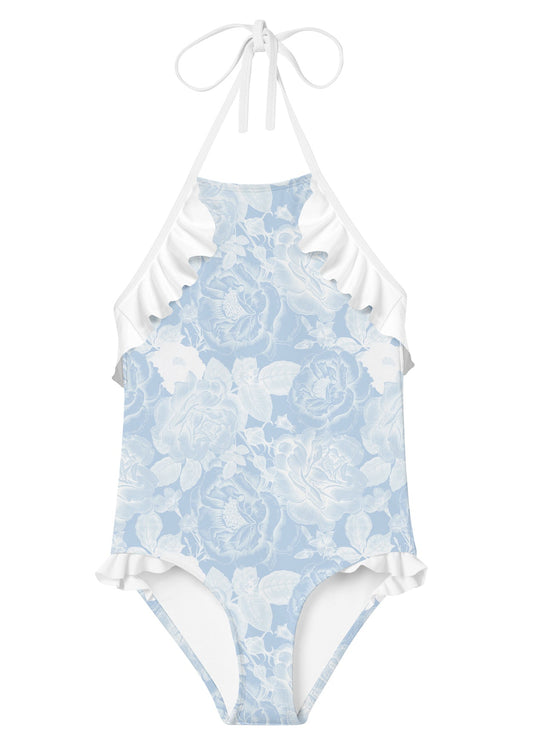 ROSE RUFFLE SWIMSUIT