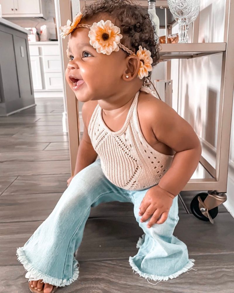 DENIM BELL BOTTOMS - LIGHT WASH